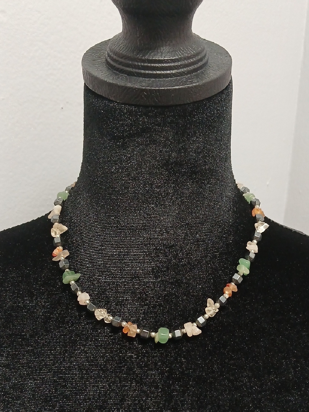 Multicolor Gemstone Beaded Necklace 18"